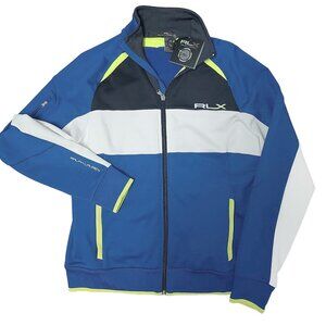 NEW $165 Polo Ralph Lauren RLX Jacket! S M L  Blue & White  Full Zip RLX Letters